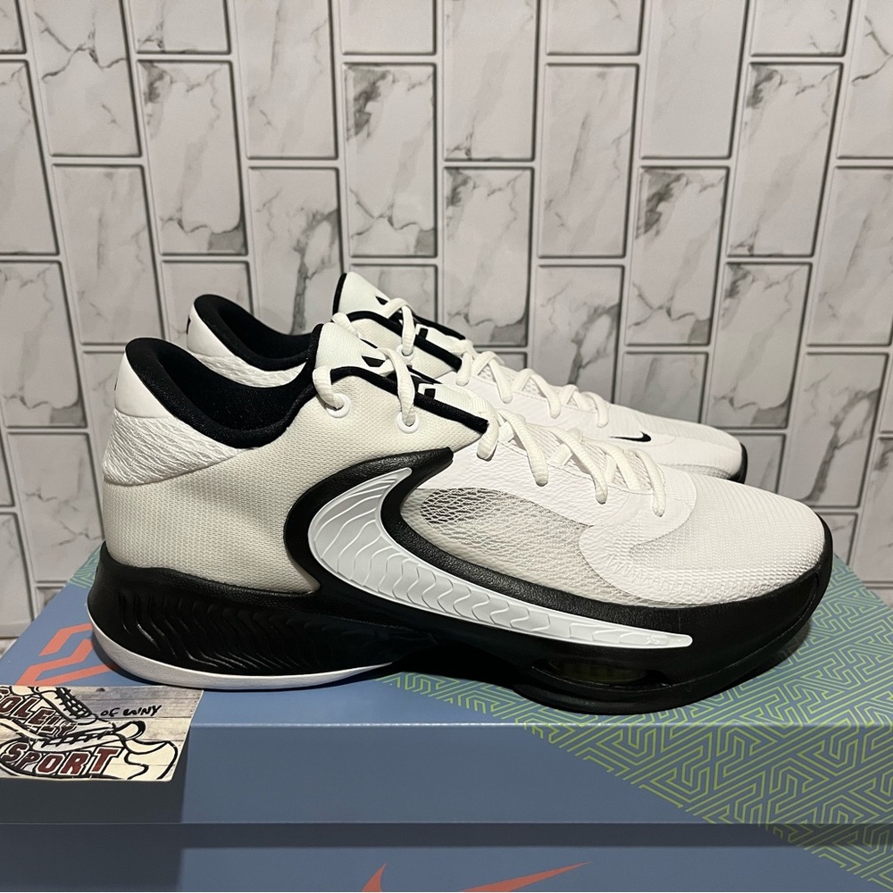 New Nike Zoom Freak 4 TB Promo Basketball Shoes Giannis Jordan Kobe White Black